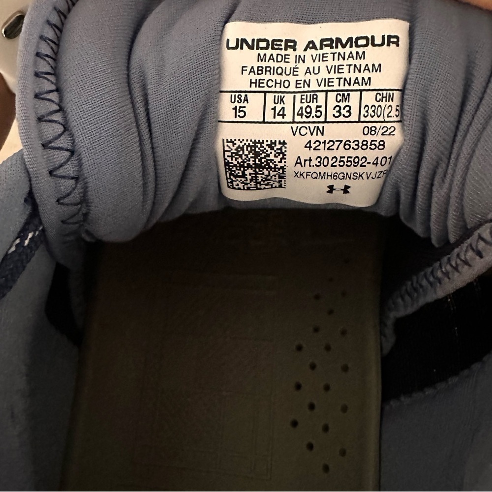 Under Armour Yard Microtips Metal Baseball
Cleats Size 15 NWOT - Picture 9 of 13